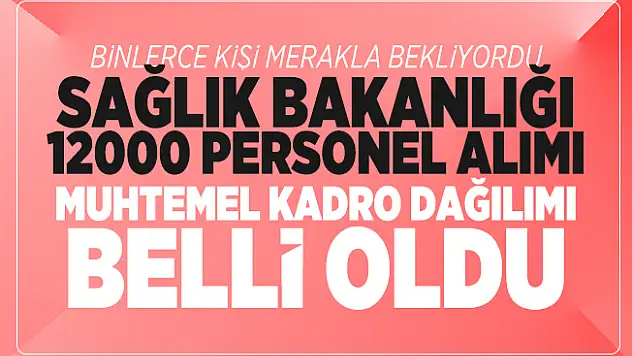 Sağlık Bakanlığı 12000 personel alımı için nefesler tutuldu! ÖSYM 12 bin Sağlık personel alımı başvuru kılavuzu