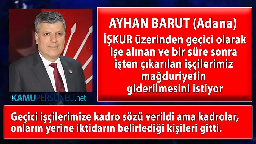 İŞKUR aracılığı ile alınan geçiçi işçilere kadro verilmesi talebi meclis gündeminde!