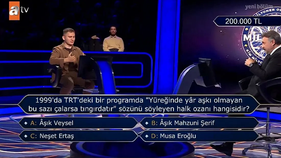 1999'da TRT'deki bir programda 