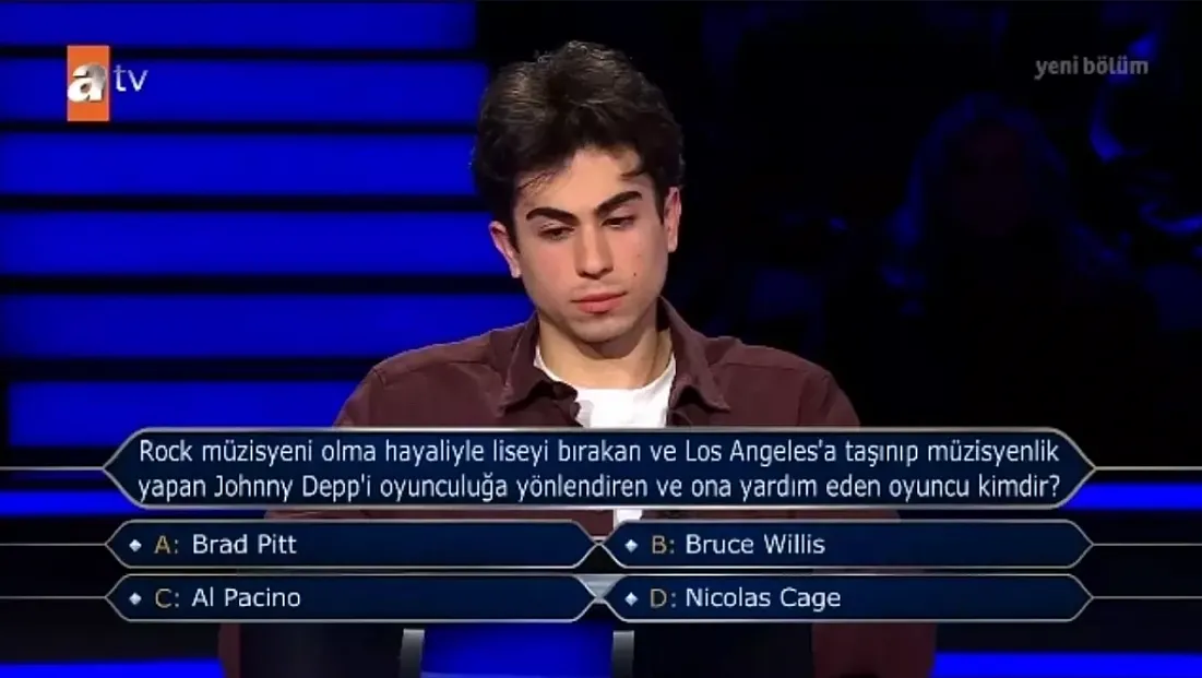 ROCK MÜZİSYENİ OLMA HAYALİYLE LİSEYİ BIRAKAN VE LOS ANGELES'A TAŞINIP MÜZİSYENLİK YAPAN JOHNNY DEPP'İ OYUNCULUĞA YÖNLENDİREN VE ONA YARDIM EDEN OYUNCU KİMDİR?