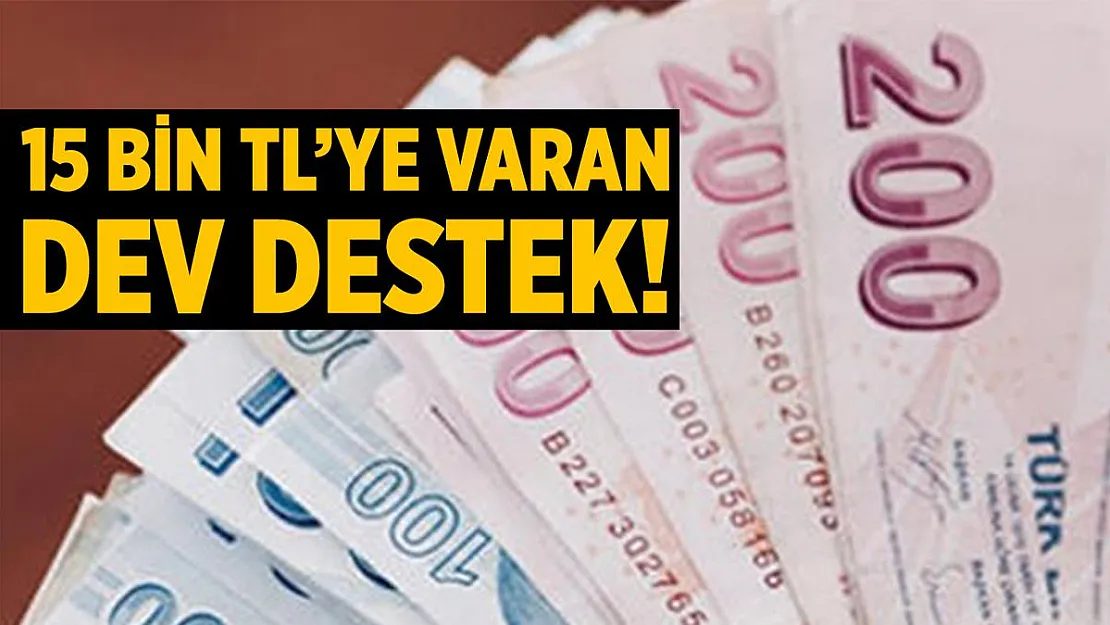 1.500 TL, 2.500 TL ve 15 bin TL destek ödemesi yapılıyor! Başvurular E-Devlet üzerinden!