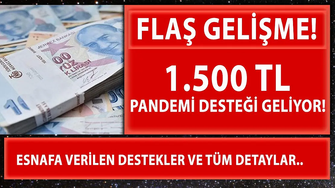 1.500 TL pandemi desteği geliyor!