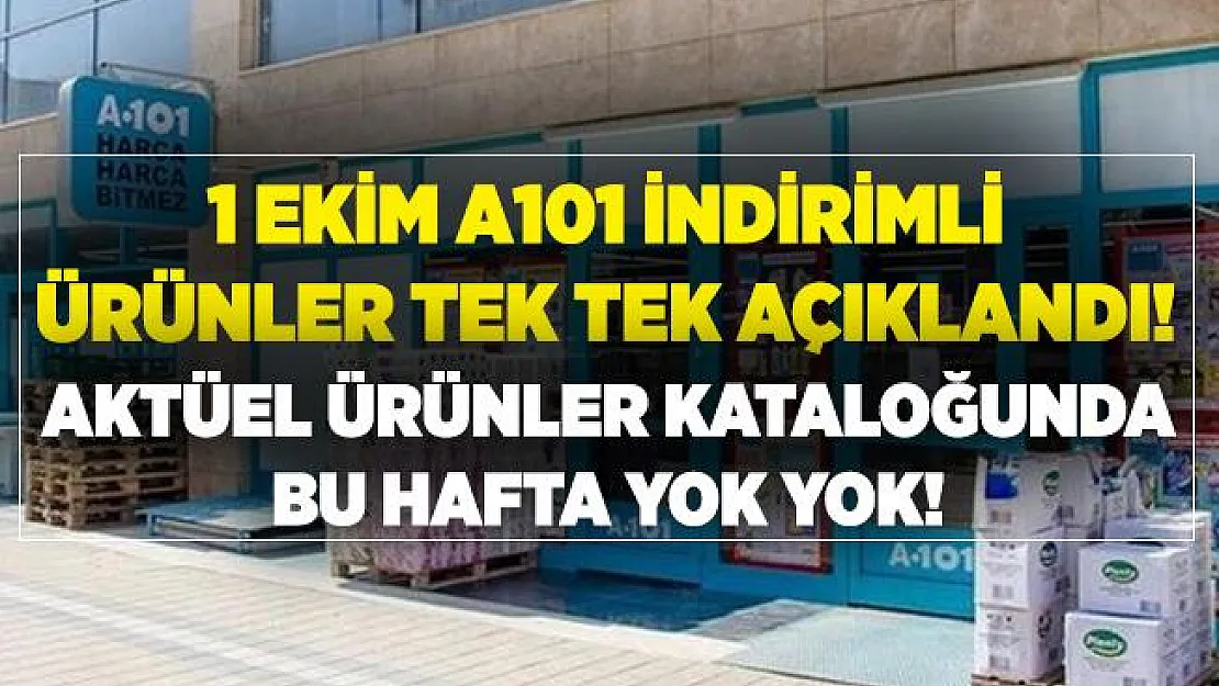1 Ekim 2020 A101 aktüel ürün kataloğu açıklandı! A101 aktüel ürünler kataloğunda bu hafta yok yok! A101 aktüel 2020!