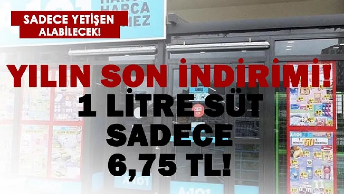 1 litre süt kısa süreliğine 6,75 TL'ye indirildi! Yetişen kapacak!