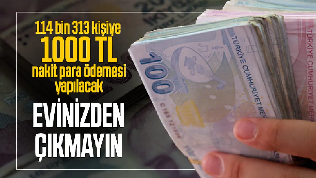 1000 TL nakit para ödemesi alacaklar dikkat! Evinizden çıkmayın