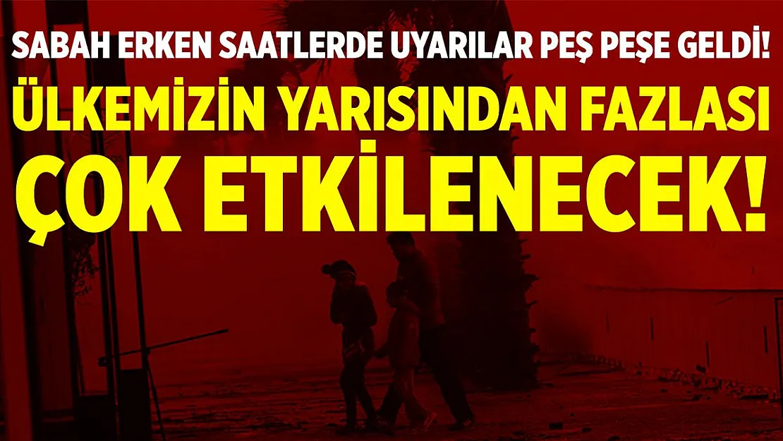 13 Aralık hava durumu! Uyarılar peş peşe geliyor! Türkiye'nin yarısından fazlası etkilenecek!