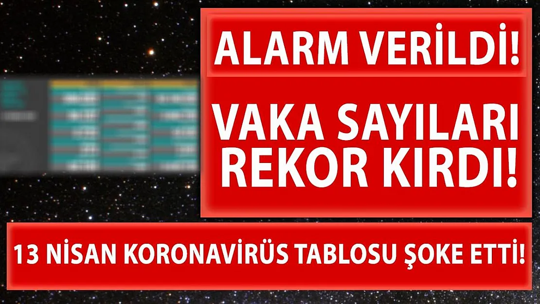 13 Nisan koronavirüs tablosu resmen alarm veriyor! Vaka sayısı 60 bine dayandı!