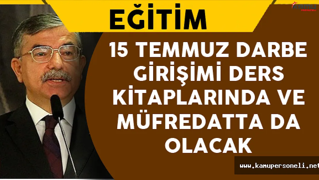 15 Temmuz Ders Kitaplarında da Olacak