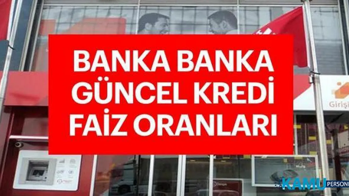 16 Eylül 2019 Bankaların güncel faiz oranları - Ziraat Bankası, Halkbank, Vakıfbank, İş Bankası, Garanti kredi faiz oranları
