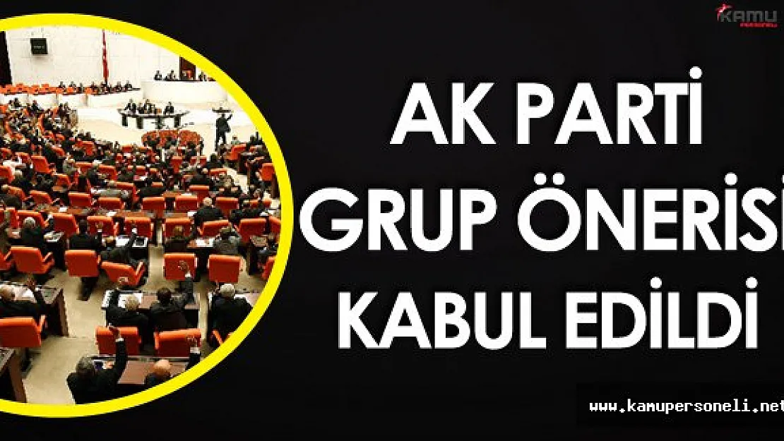 17 Kasım 2016 TBMM Genel Kurulunda AK Partinin Önerisi Kabul Edildi