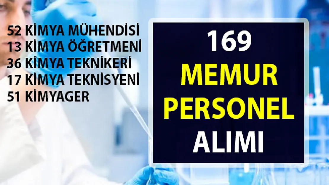 173 memur alımı iş ilanları! İŞKUR tarafından kimya bölümü - mühendisliği mezunu personel alımı yapılacaktır!..