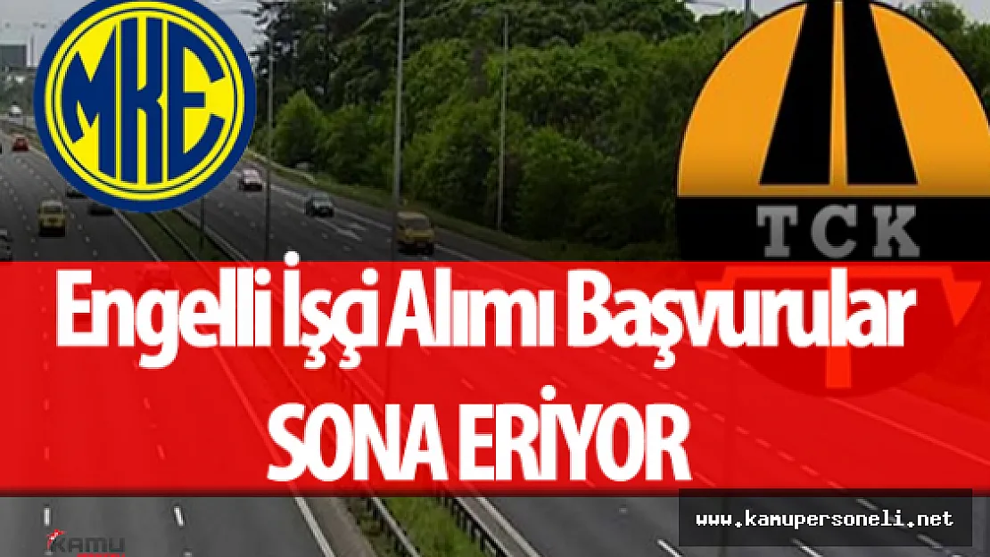 2 Devlet Kurumunun Engelli Personel (Engelli İşçi ) Alımı İçin Başvurular Sona Eriyor