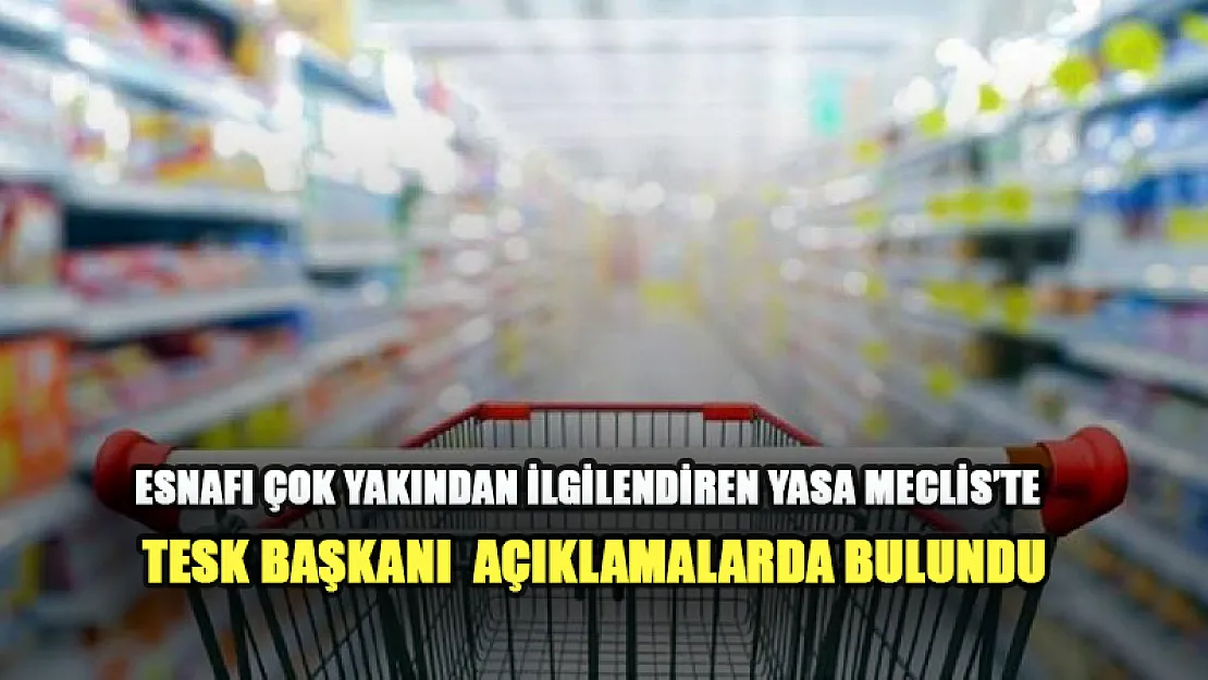 2 Milyondan Fazla Esnafı Çok Yakından İlgilendiren Yasa Meclis'te! TESK Başkanı Perakende Yasası ile İlgili Açıklamalarda Bulundu