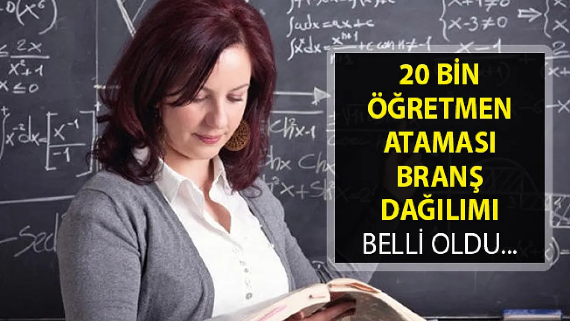 20 Bin Öğretmen Ataması Branş Dağılımı Belli Oldu- Öğretmen Ataması Hangi Branşlarda Yapılacak?
