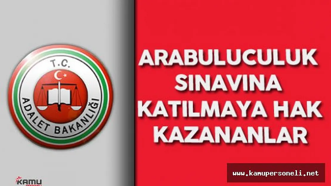2016 Adalet Bakanlığı Arabuluculuk Sınavı ( Yazılı Sınava Katılmaya Hak Kazananların Listesi)