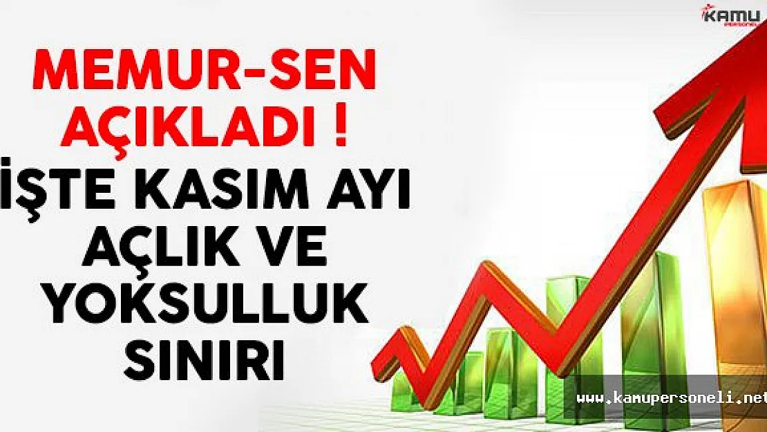 2016 Kasım ayı açlık ve yoksulluk sınırı açıklandı