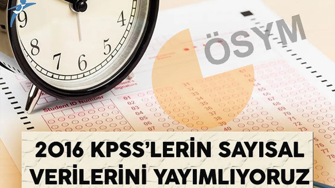 2016 KPSS'lerin Sayısal Verilerini Yayımlıyoruz