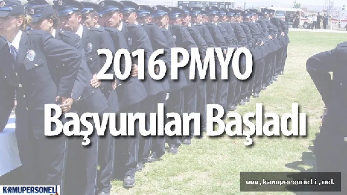 2016 PMYO Öğrenci Alımı İçin Başvurular Başladı