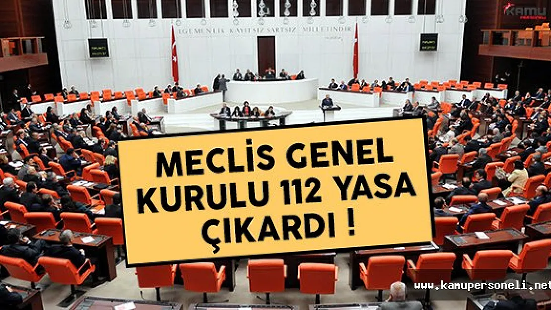 2016 yılında Meclis 112 yasa çıkardı