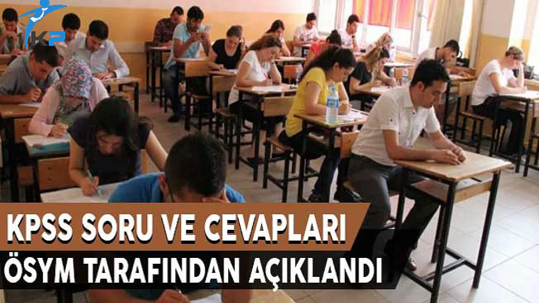 2017 KPSS Soru ve Cevapları ÖSYM Tarafından Açıklandı !