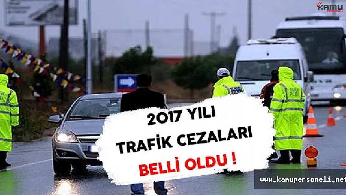 2017 Yılında Geçerli Olacak Trafik Cezaları Belli Oldu