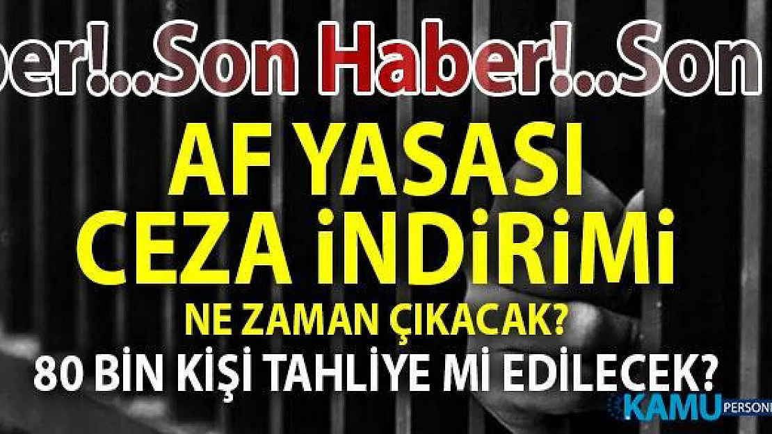 2019 Af Yasası ve Ceza İndirimi Son Dakika! Adalet Bakanı Gül açıkladı!