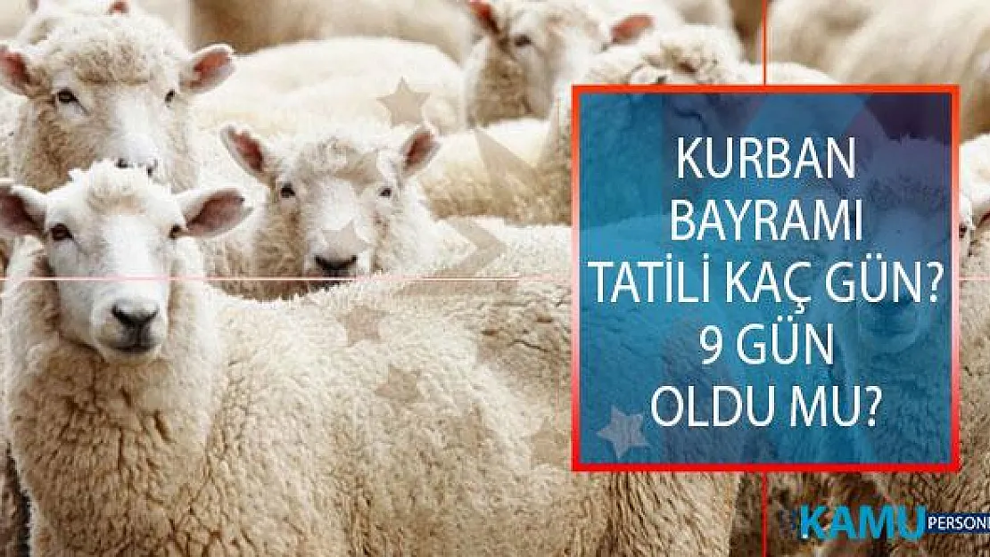 2019 Kurban Bayramı Tatili Kaç Gün? Kurban Bayramı Tatili 9 Gün Oldu Mu?
