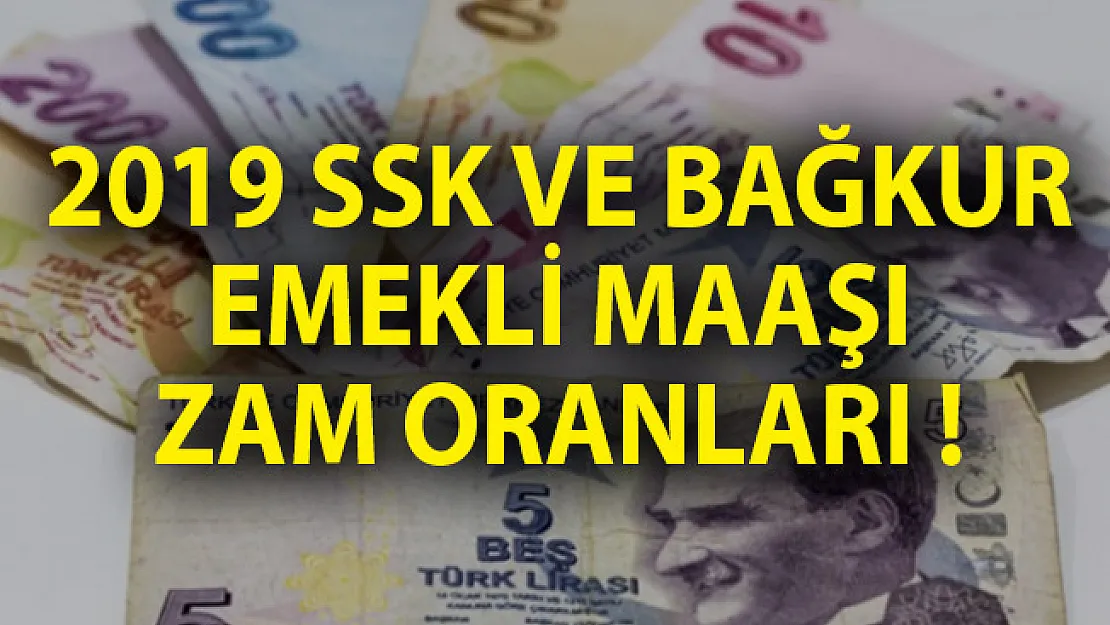 2019 SSK ve Bağkur Emekli Maaşı Zam Oranları! 2019'da Emekli Maaşları Ne Kadar Olacak?