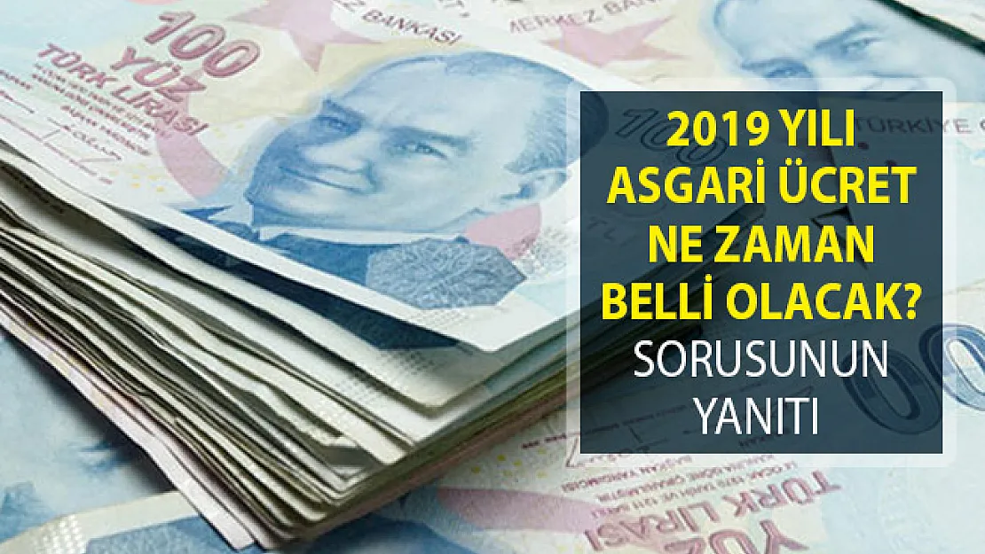 2019 Yılı Asgari Ücret Ne Zaman Belli Olacak? Sorusunun Cevabı