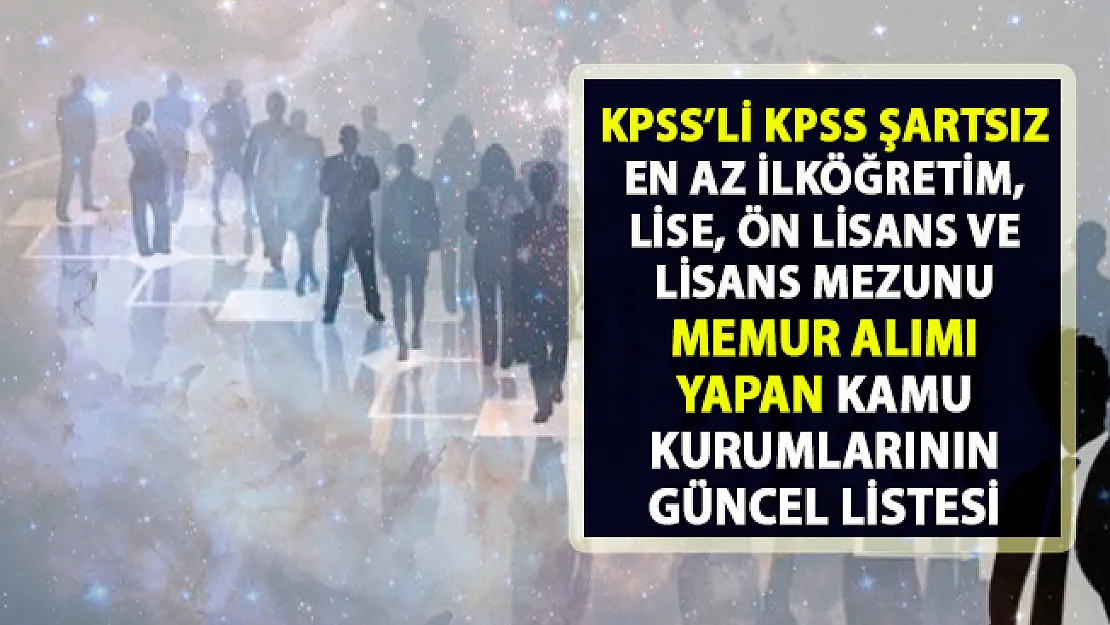 2019 yılı Nisan Ayı Memur Alımı Yapan Kamu Kurumları! Memur Alımları İş İlanları...