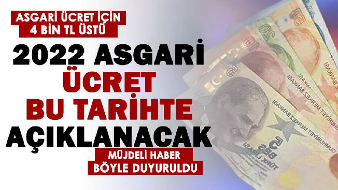 2022 asgari ücretin açıklanacağı tarih belli oldu! Milyonların beklediği haber geldi: 4 bin liranın üstünde müjdesi duyuruldu