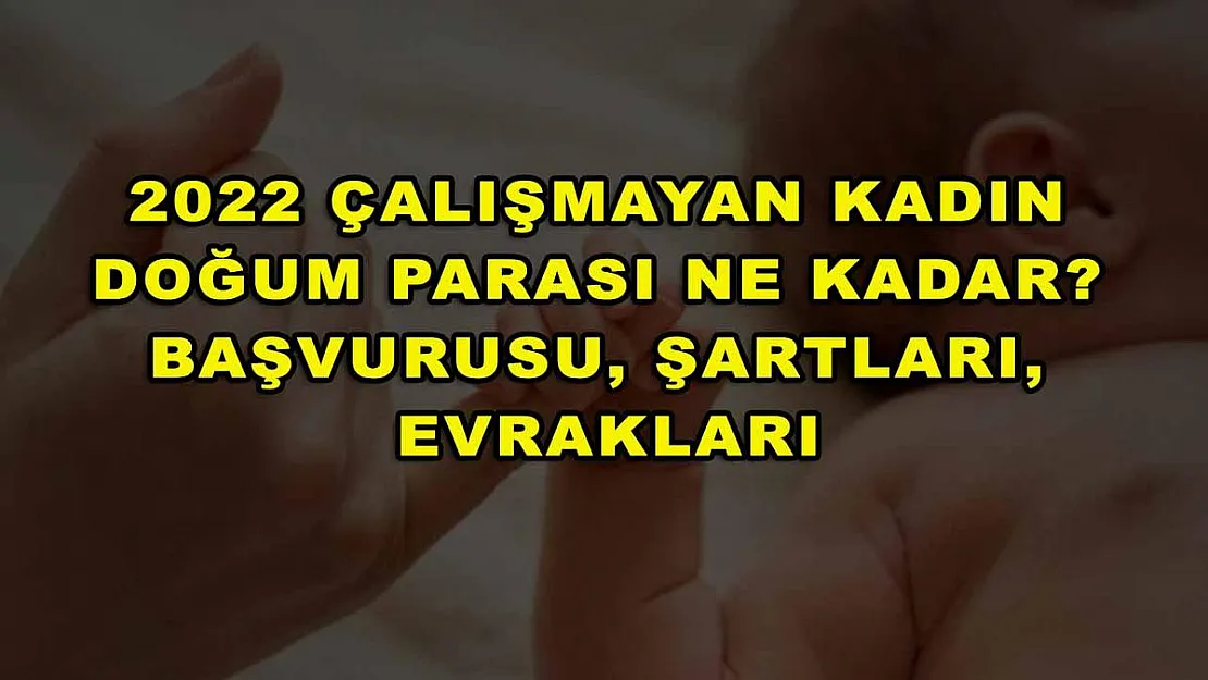 2022 Çalışmayan Kadın Doğum Parası Ne Kadar? Başvurusu, Şartları, Evrakları