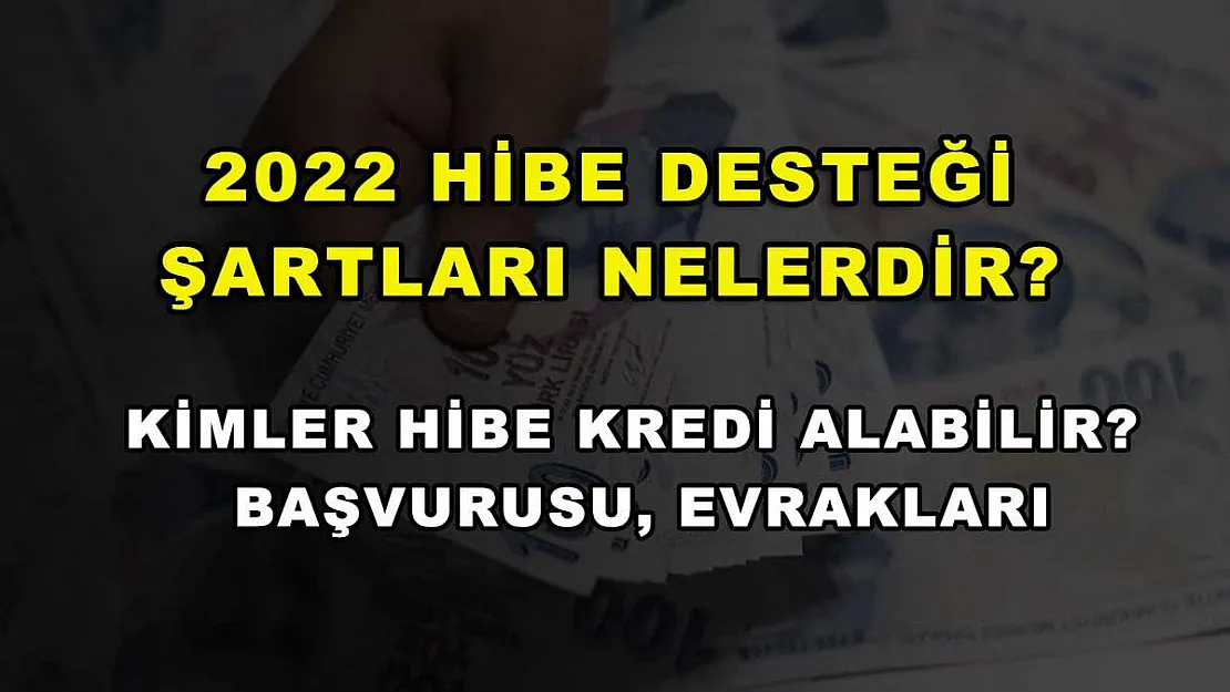2022 Hibe Desteği Şartları Nelerdir? Kimler Hibe Kredi Alabilir? Başvurusu, Evrakları