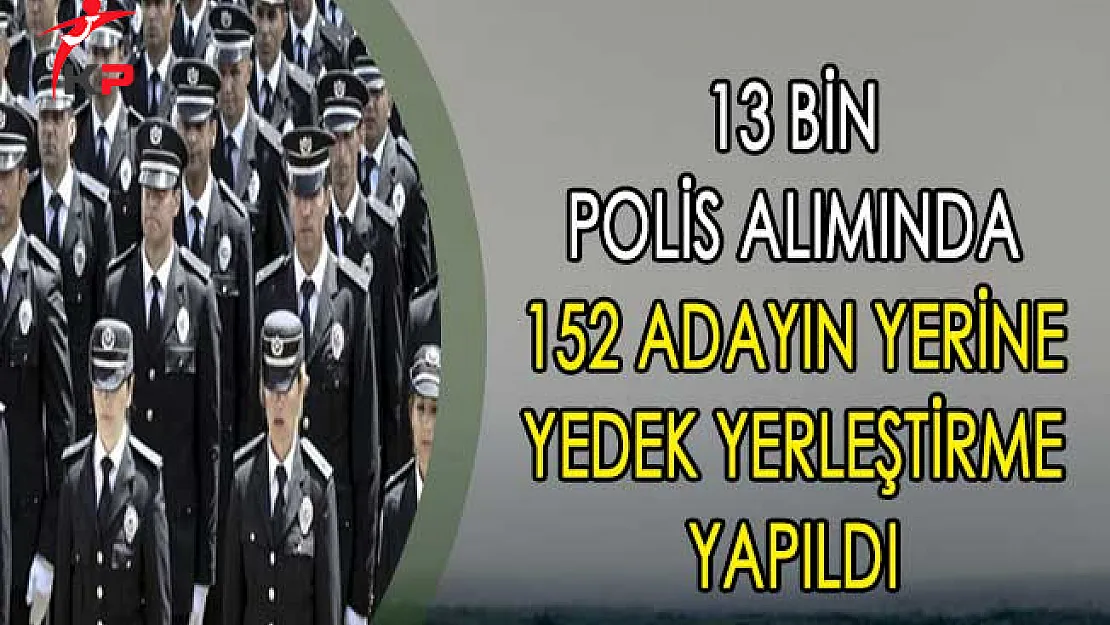 21. Dönem POMEM 13 Bin Polis Alımında 152 Adayın Yerine Yedek Yerleştirme Yapıldı
