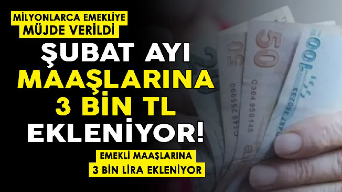21 Ocak emekli duyurusu yayımlandı! Emeklilerin Şubat ayı maaşlarına 3 bin lira ekleniyor