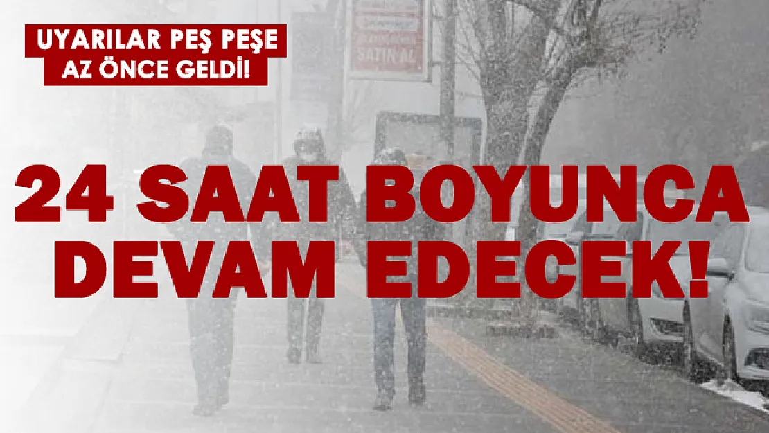 24 saat boyunca devam edecek! Çığ, don, rüzgar ve şiddetli yağış uyarısı yapıldı!