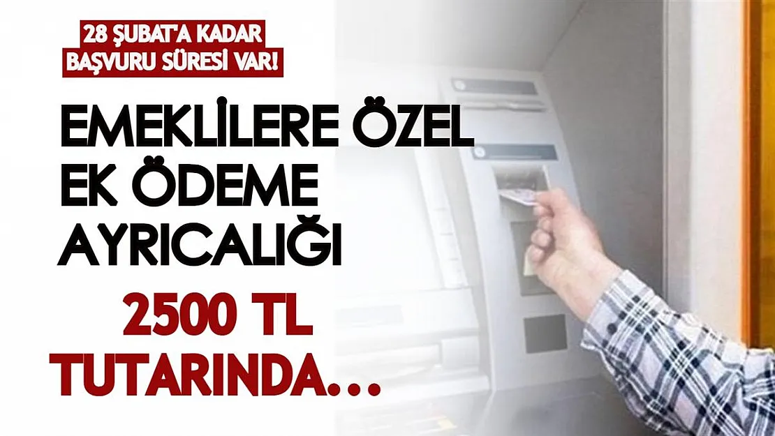 28 Şubat'a kadar başvuru süresi var! Emeklilere özel ek ödeme ayrıcalığı açıklandı: 2 bin 500 TL tutarında...
