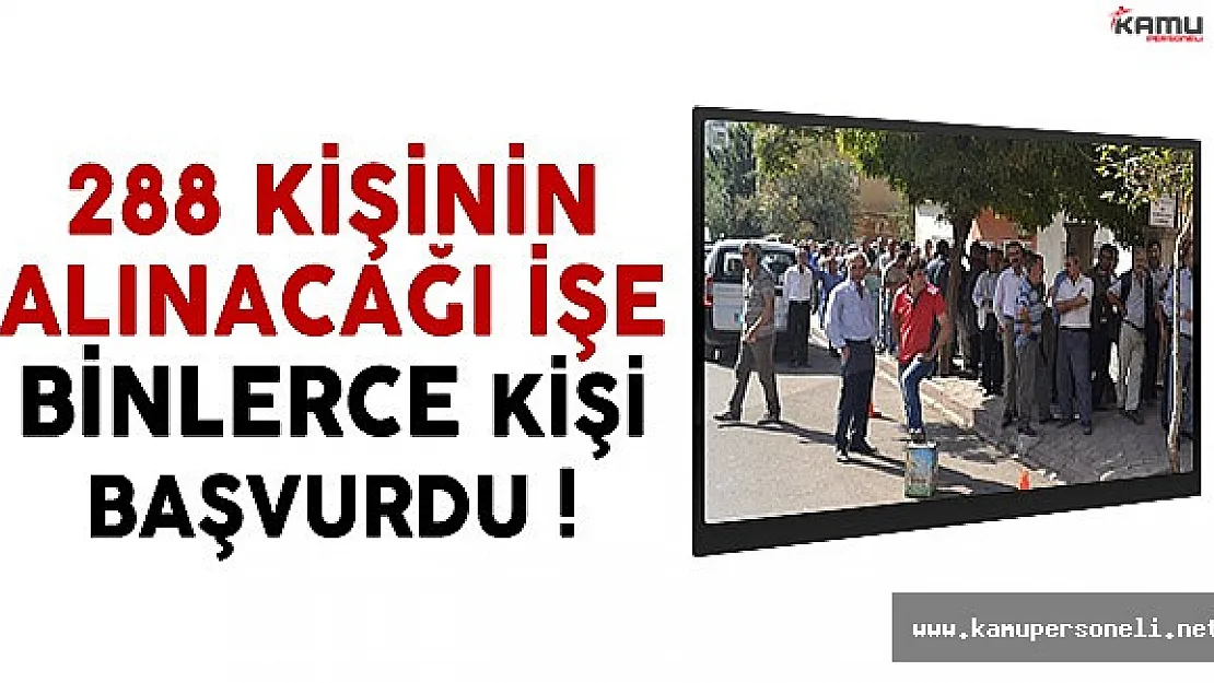 288 Kişinin İşe Alınacağı İşe Binlerce Kişi Başvurdu