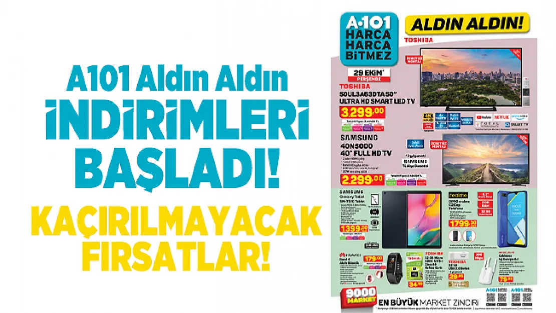 29 Ekim Perşembe A101 Aldın Aldın indirimleri başladı! A101 Aktüel ürünler kataloğu