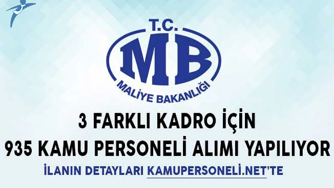 3 Farklı Kadro İçin 935 Kamu Personeli Alımı Yapılıyor!