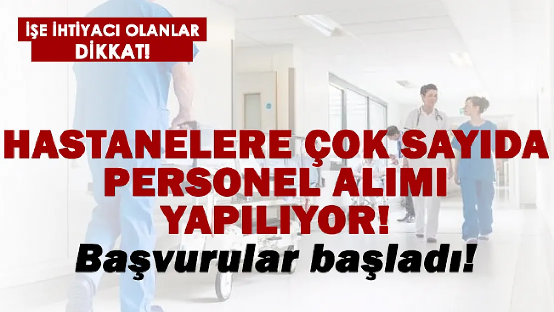 30 Kasım İŞKUR güncel hastane personel alımları! Hastanelere çok sayıda alım yapılıyor!