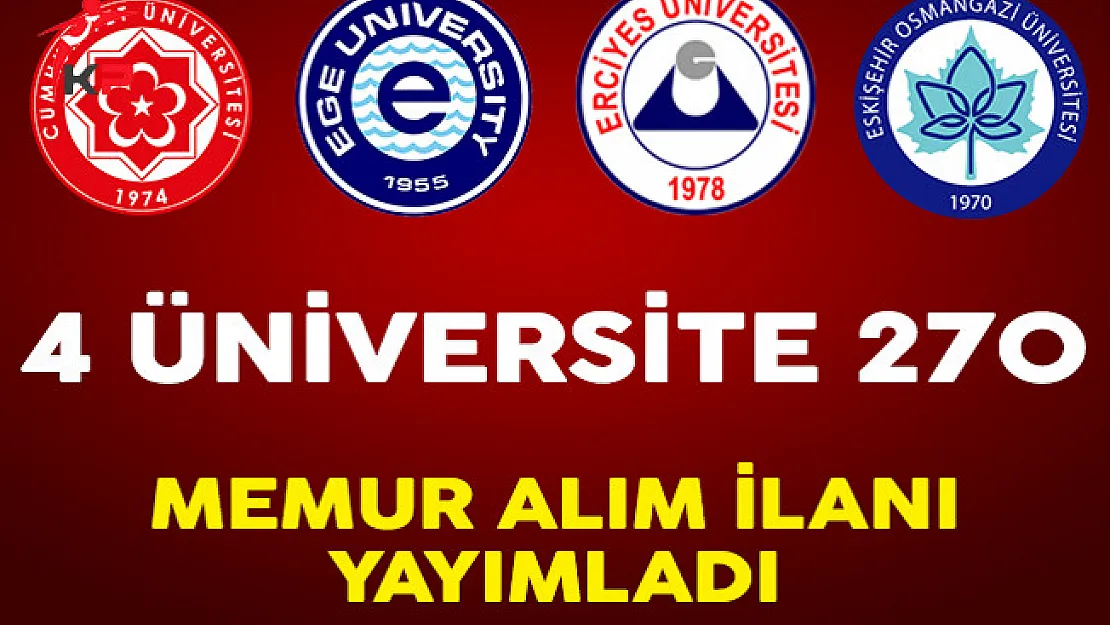 4 Üniversite 270 Sözleşmeli Memur Alımı Yapıyor