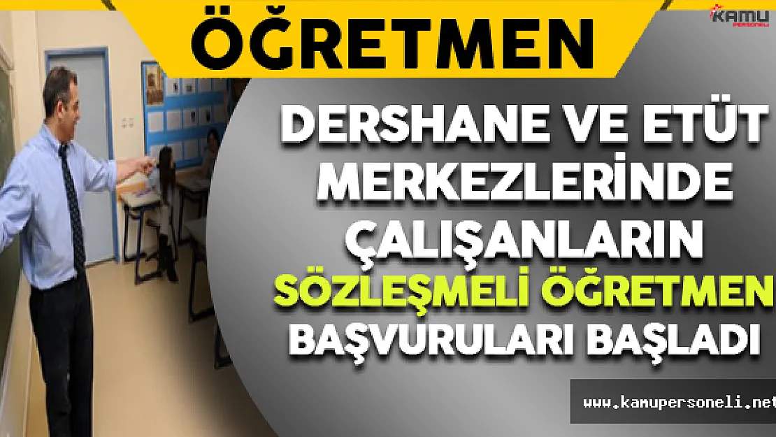 5 Bin Sözleşmeli Öğretmen Ataması İçin Başvuru Ekranı Açıldı !
