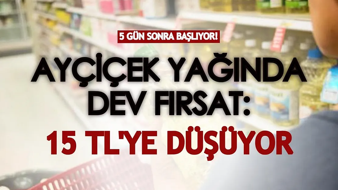 5 gün sonra başlıyor! Ayçiçek yağında dev fırsat: Fiyatı 15 TL'ye düşüyor