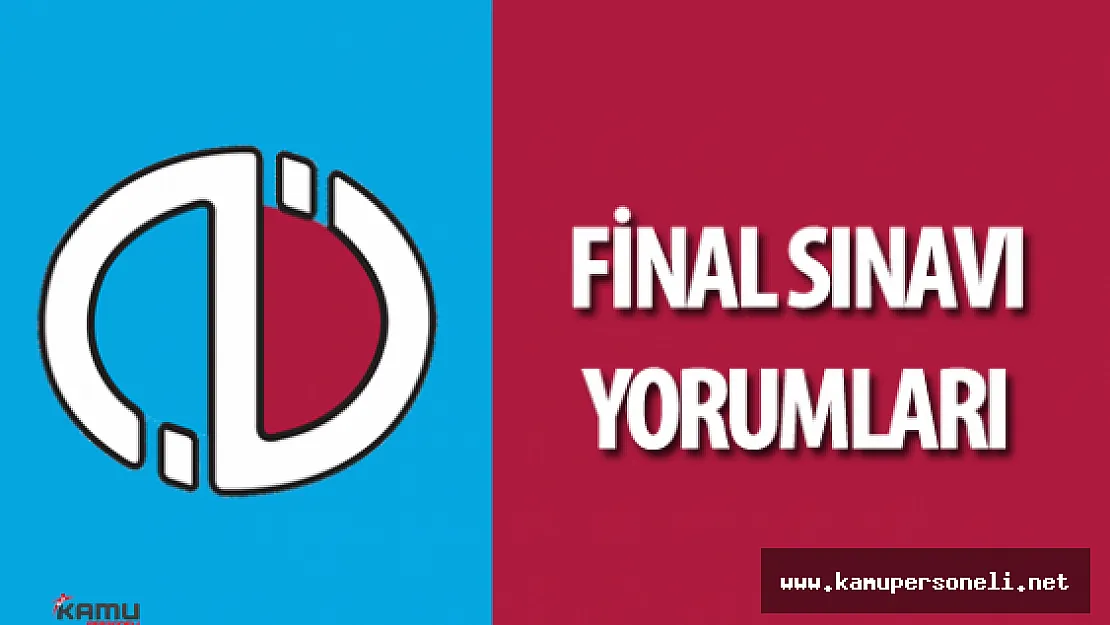 5 Haziran AÖF Final Soruları Kamupersoneli.net Adresinde Yorumlanıyor ( Sınav Soruları , Cevapları , Yorumları)