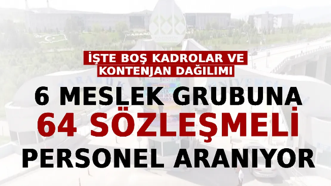 6 Meslek Grubuna 64 Sözleşmeli Personel Aranıyor! İşte Boş Kadrolar ve Kontenjan Dağılımı