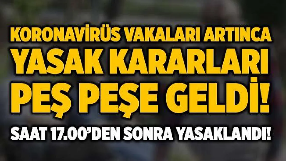 65 yaş üstüne flaş karar! Saat 17.00'den sonra yasaklandı!