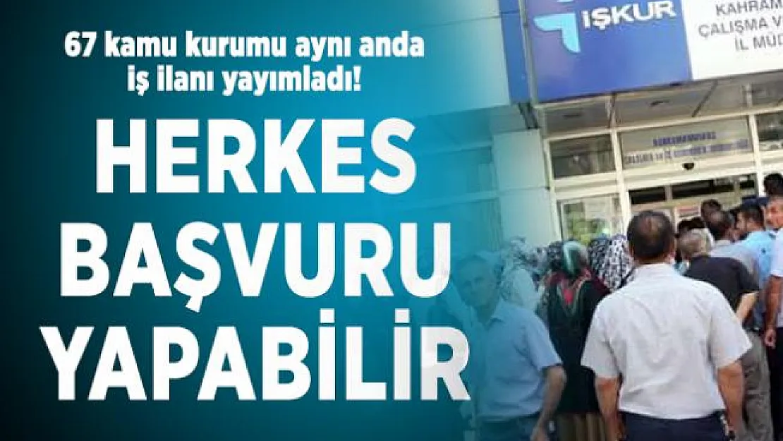 67 kamu kurumu aynı anda iş ilanı yayımladı! Herkes başvuru yapabilir