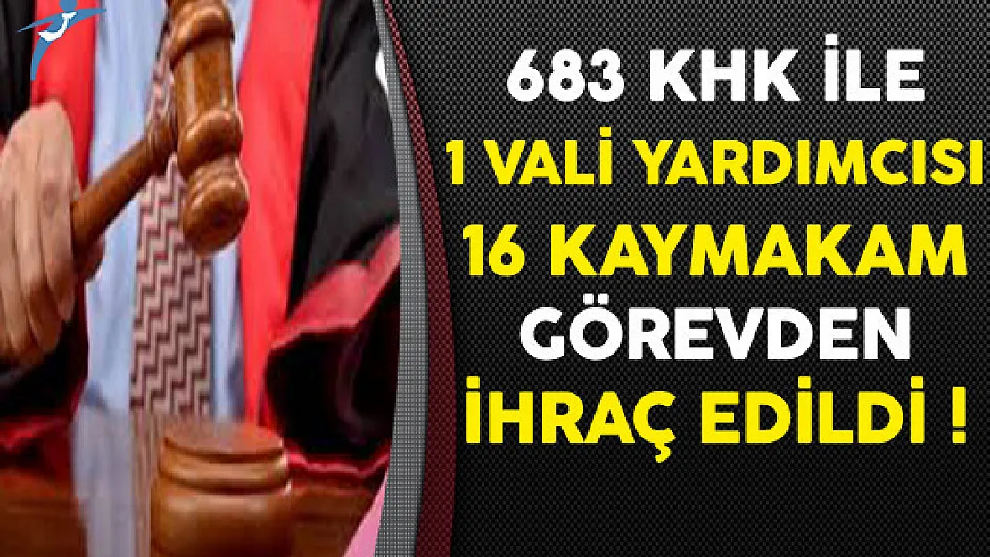 683 Sayılı KHK İle 16 Kaymakam ve 1 Vali Yardımcısı İhraç Edildi