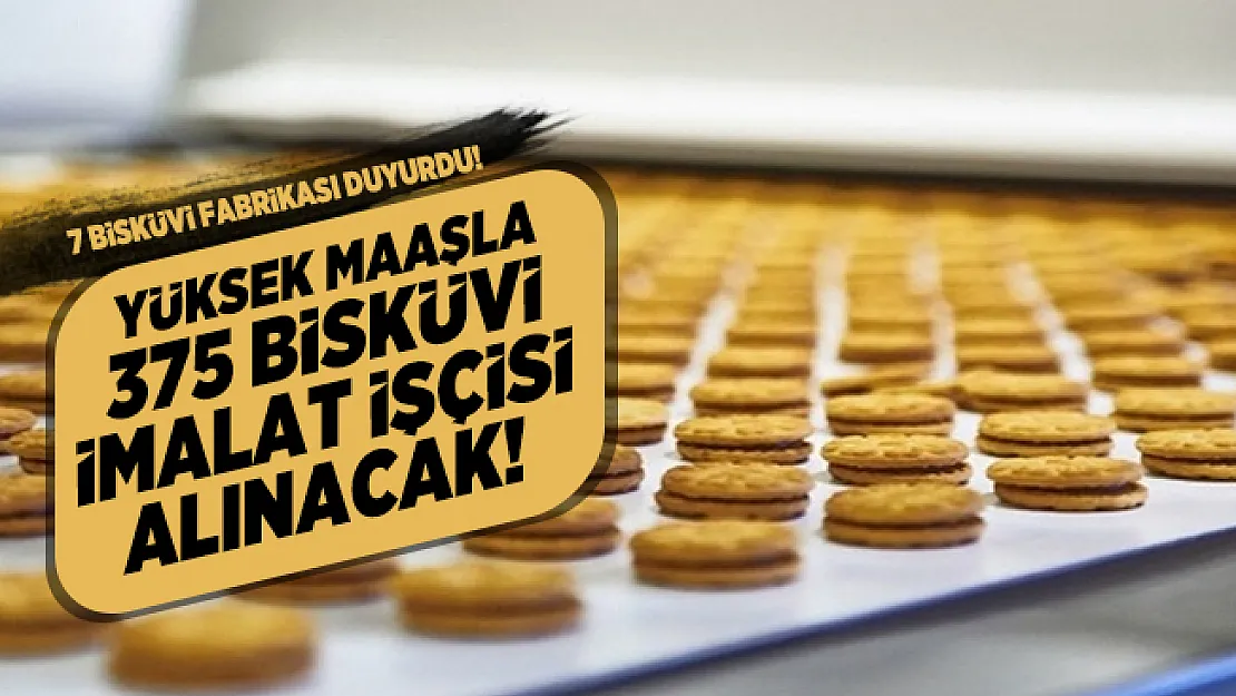 7 Bisküvi fabrikası duyurdu! Yüksek maaşla 375 Bisküvi İmalat İşçisi alınacak!